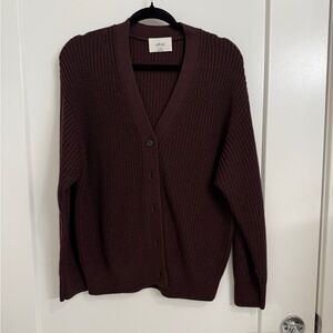 Wilfred Deep Brown Knit Cardigan